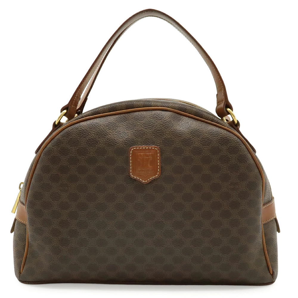 Celine Macadam handbag leather dark brown